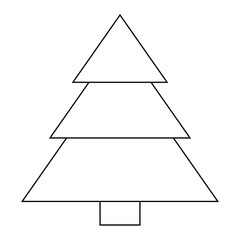 Simple illustration of Christmas tree Concept for Christmas holiday