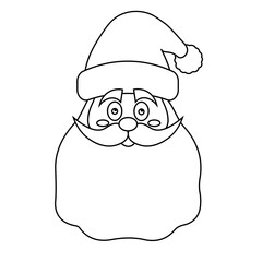 Simple illustration of Santa Claus Christmas hat icon
