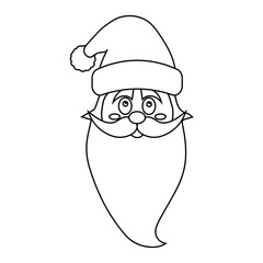 Simple illustration of Santa Claus Christmas hat icon