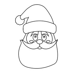 Simple illustration of Santa Claus Christmas hat icon