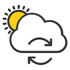 
Lightning clouds symbolising thunderstorm or severe weather
