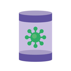 Obraz premium pot with covid19 virus particle flat style