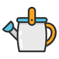 
Watering can to water plants flat design icon 
