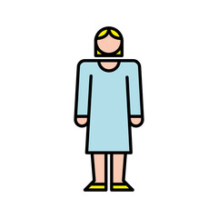 elegant business woman avatar character icon