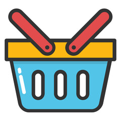 
A basket used in grocery stores to keep items
