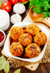 Meatballs with rice
