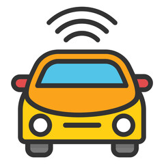 
Vehicle Tracking System Vector Icon
