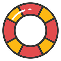 Fototapeta premium Lifesaver Vector Icon 