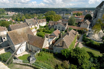 ville de Provins, les toits de la cit&eacute; m&eacute;di&eacute;vale, d&eacute;partement de Seine-et-Marne, France