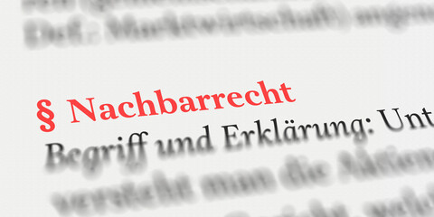 Nachbarrecht rechtlich erkl&auml;rt im Buch mit Paragraph Zeichen
