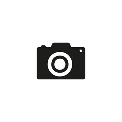 Camera icon, flat photo vector isolated. Modern simple snapshot photography sign. Instant trendy symbol for web site design, mobile app. Logo illustration.