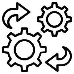 
Setting and configurations with cogs design icon

