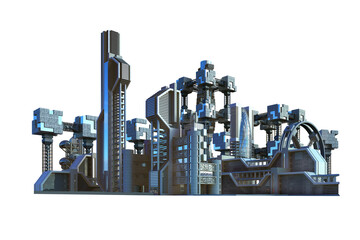 Futuristic city skyline
