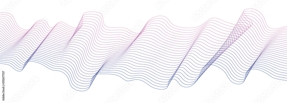 Poster abstract dynamic wave of lines. vortex. perspective grid. big data. network. digital background. vec
