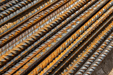Iron bars for construction use