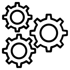 
Setting and configurations with cogs design icon

