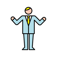 business man avatar character worker