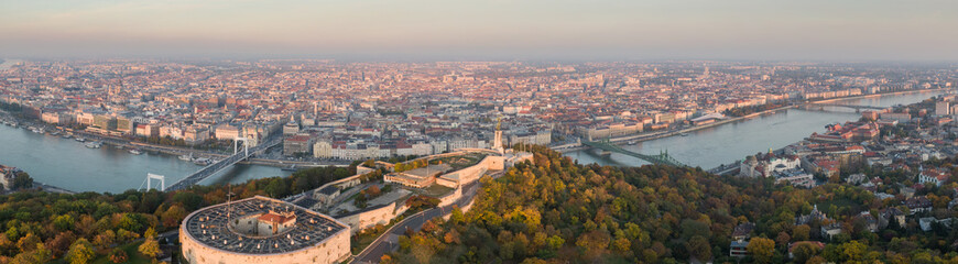 Fototapeta na wymiar aerial view of Citadella Budapest
