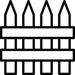 
A wooden fence or palisade 
