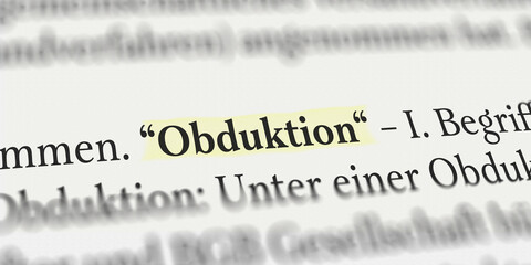 Obduktion im Buch mit Textmarker markiert