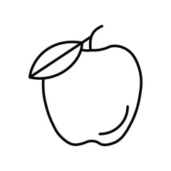 Apple illustration fruit line icon