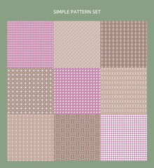 Common checkered patterns used frequently.
