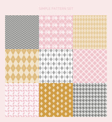 A collection of simple patterns reminiscent of Christmas.
