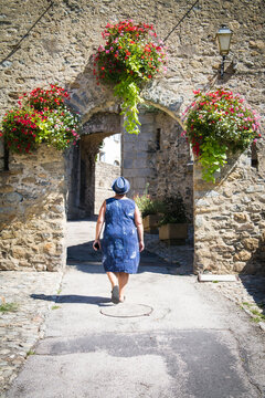 Stadttor in Prats-de-Mollo-la-Preste, Pyren&auml;en, Frankreich