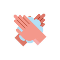 Obraz premium hands washing flat style icon