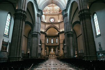 Panoramic view of interior of Cattedrale di Santa Maria del Fiore