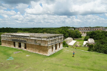 uxmal, mexico, yucatan. monument, pyramid, unesco, buildings, merida, campeche, sky, nature