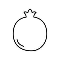 illustration of a pomegranate fruit line icon