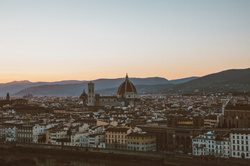 Panoramic view of Florence city from Piazzale Michelangelo