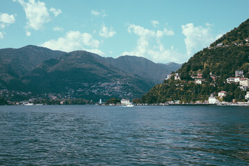 Fototapeta premium Panoramic view of Lake Como (Lago di Como)
