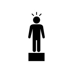 Leader icon, logo isolated on white background