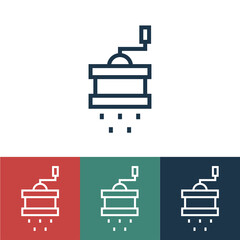 Linear vector icon with pepper mill