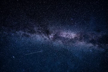 Rolgordijnen Night Sky, Milky Way. Nature landscape. © nikwaller