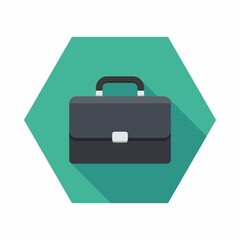 Briefcase icon vector isolated.