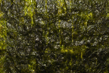 Nori seaweed as a background. Top view.