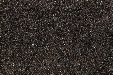 Seeds of a black sesame.