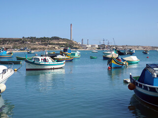 Fishmens boats in St.Paul's Bay, Malta