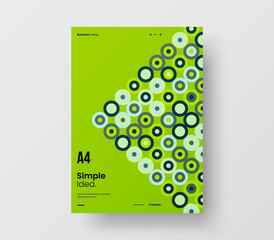 Vertical corporate identity A4 report cover. Abstract geometric vector business presentation design layout. Amazing company front page illustration brochure template.