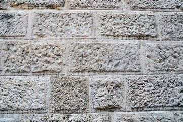 Texture, background, Imitation of large bricks in the masonry with jointing