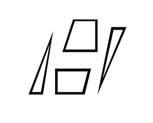 h and a creative logo letter designs and monograms