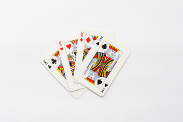 playing cards on white background