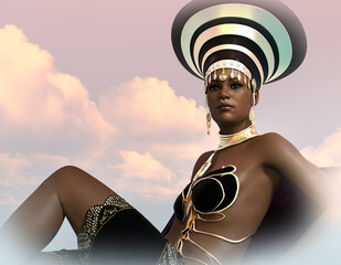 Nubian Queen, 3d CG