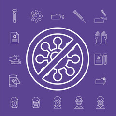 stop covid19 with bundle of set icons