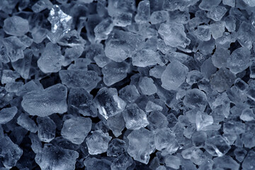 Flat lay high detailed background from blue crystals