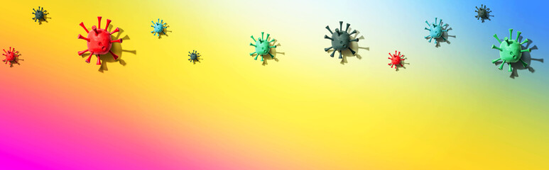 Obraz na płótnie Canvas Viral epidemic influenza and Coronavirus Covid-19 concept