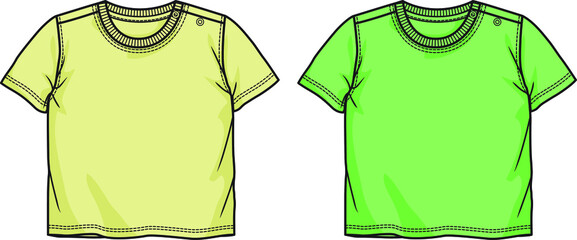 baby t-shirt design flat sketch.